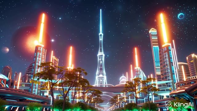 Футуристичный город