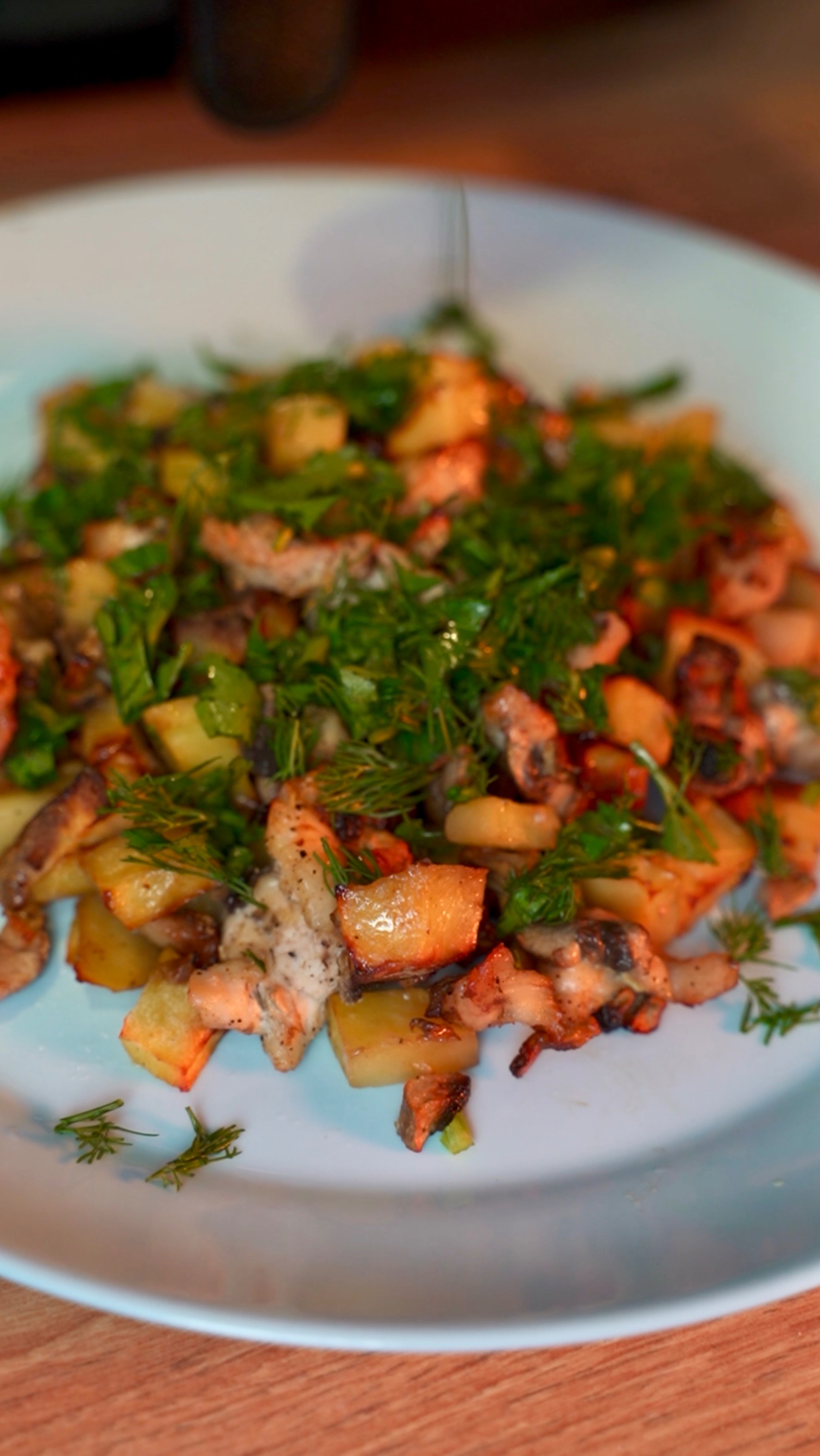 Куриное филе с картофелем игрибами