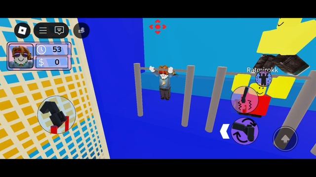 Прыгаем  на батуте в роблокс