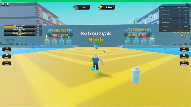 СТАЛ БЕЗУМНЫМ КАЧКОМ! ПЕРЕТЯНУЛ ЦЕЛУЮ ПЛАНЕТУ!СИМУЛЯТОР КАЧКА В ROBLOX