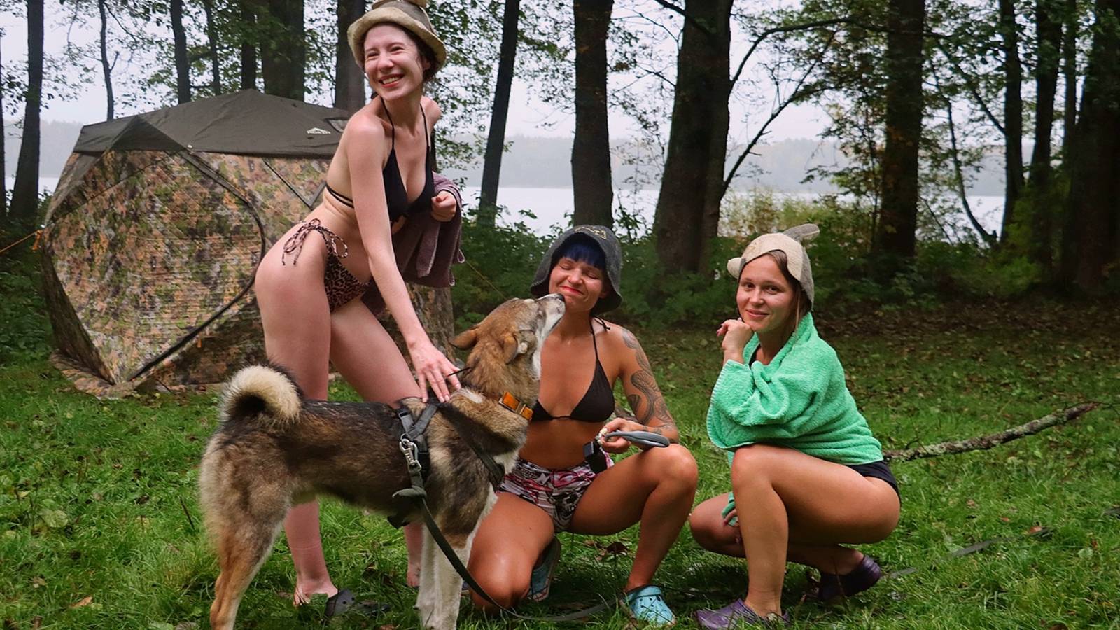 УЕХАЛИ В ЛЕС НА ОЗЕРО ночевать в палатках, ЛОВИТЬ РЫБУ, вкусно есть и париться в бане!