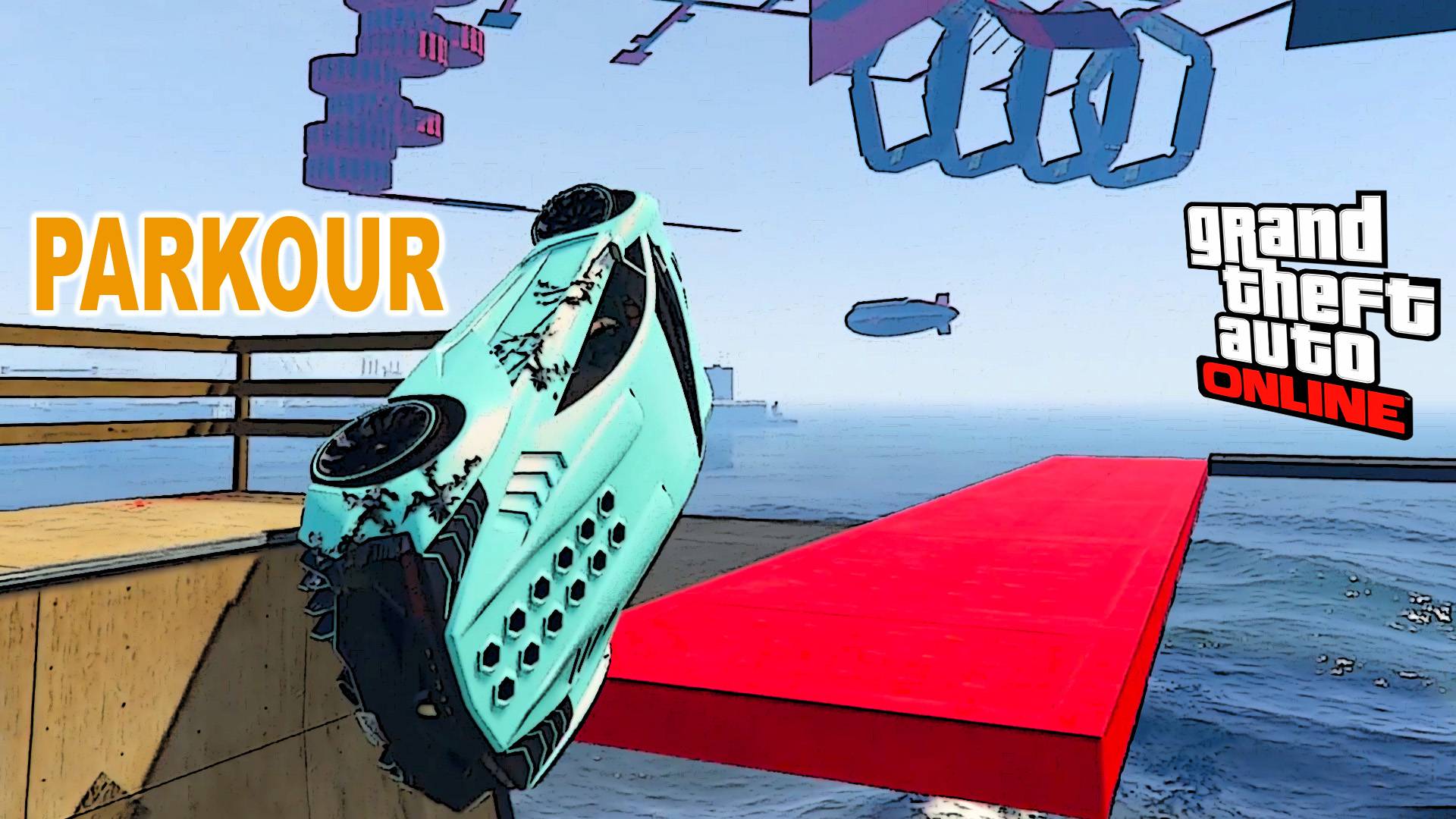 Zentorno паркур с помогаторами часть 2 в GTA V OnLine