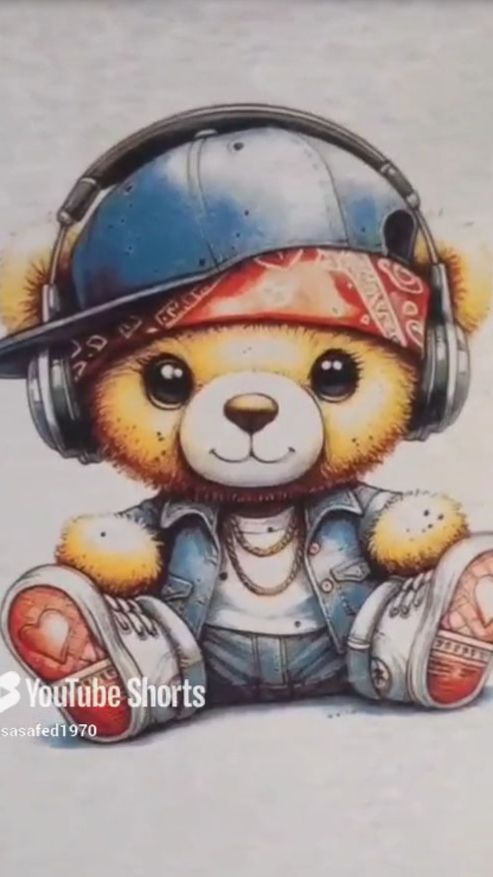 Медвежонок - Шелкография - Иван