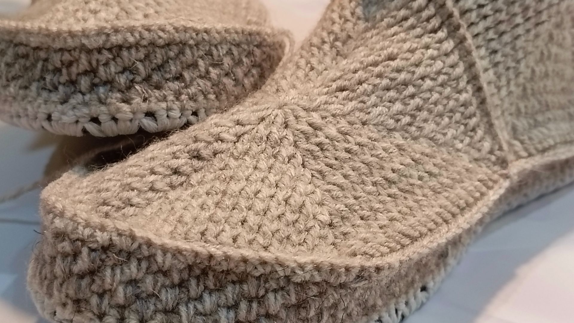 6 угольный мотив для тапочек большого размера . Бортик .