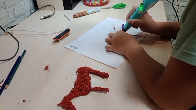 #лощадь и 3 d ручка