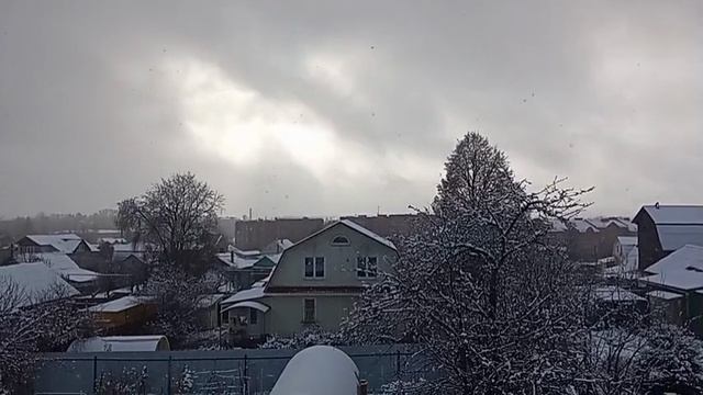 Первый снег в Переславле-Залесском Ярославской области