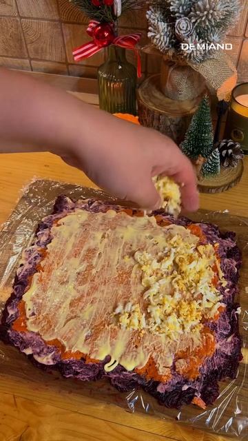 новогодний салат-рулет ✨🎄