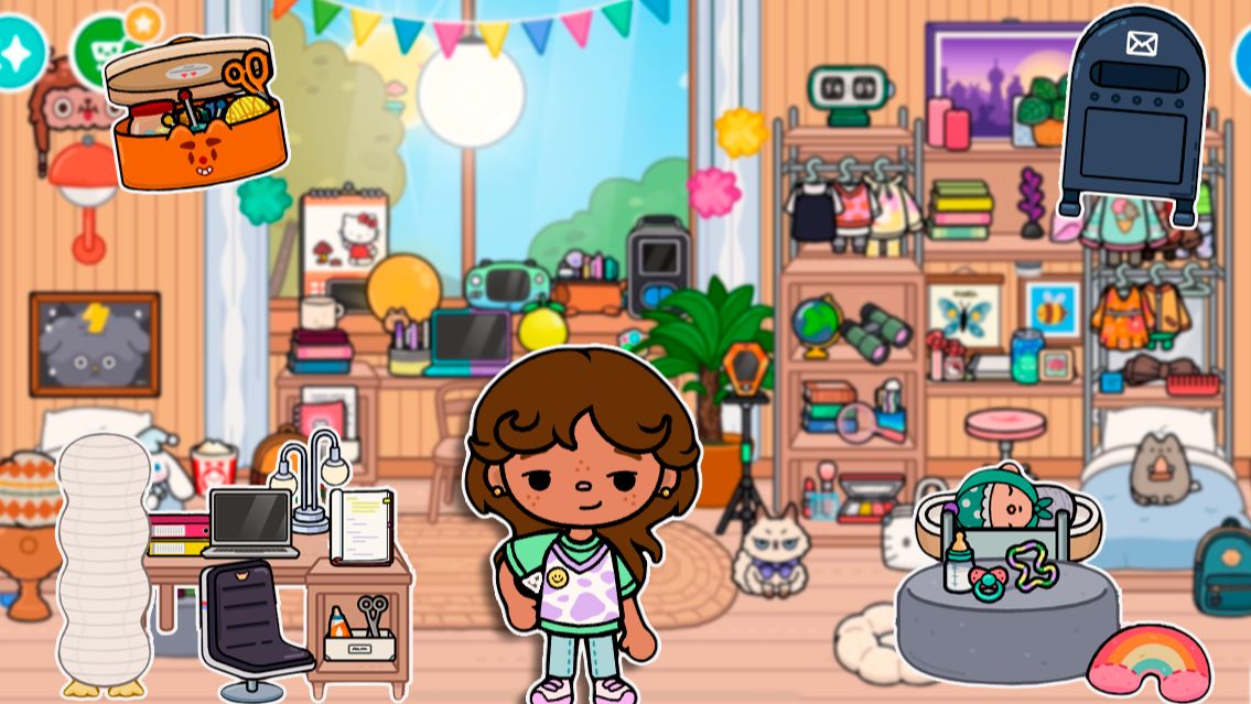 Обустройство Бесплатного Дома в Тока Бока 🏠 Только Бесплатные предметы (полное обустройство)