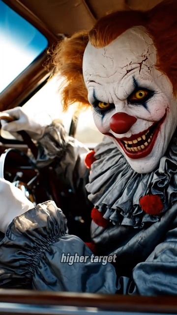 Pennywise the Clown Driving. 🤡 🤡 🤡