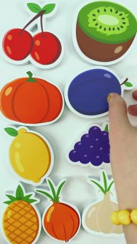 🍎 Учим Фрукты, Овощи и Ягоды! Яркие Картинки