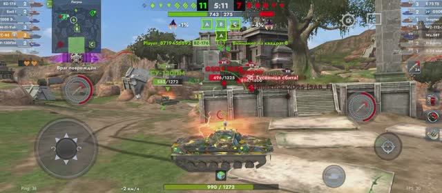 Играю в режим Выживание в Tanks Blitz