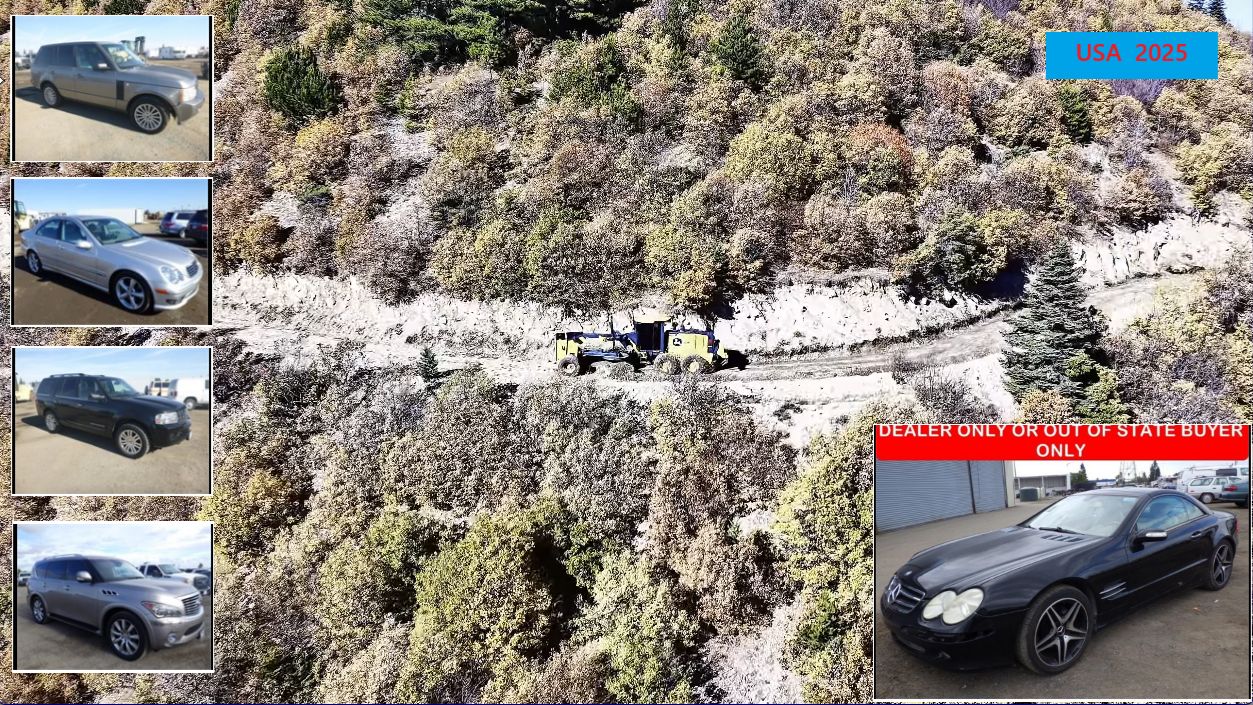 Дорожная техника. Грейдер. Ремонт горной дороги после оползня.