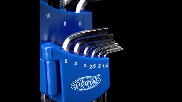 Набор шестигранников угловых экстрадлинных 9 предметов 1,5-10 мм Licota 2HW30091DPM