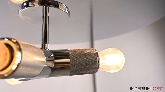 Люстра RH Utilitaire Disk Triple Pendant Sil