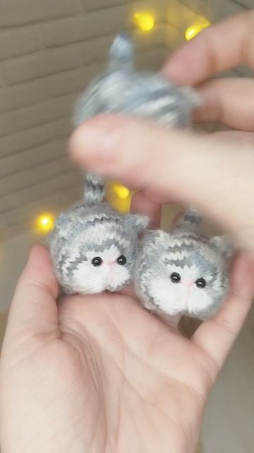 Котики Батончики спицами мастер класс