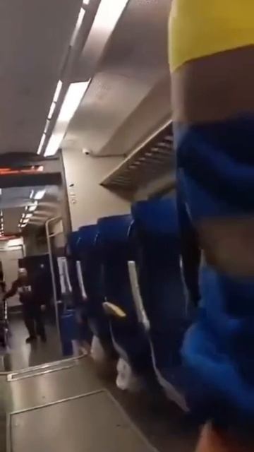 Украинка в польском поезде поёт "Ще не вмерла Украина" и угрожает ножом, уже изъясняясь по-русски