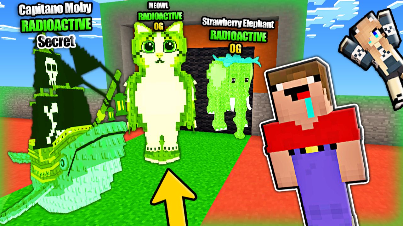 РАДИОАКТИВНАЯ МУТАЦИЯ В УКРАДИ БРЕЙНРОТ РОБЛОКС ОБНОВЛЕНИЕ В МАЙНКРАФТ НУБ И ДЕВУШКА ПРО