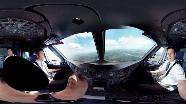 360° cockpit view ¦ SWISS Airbus A320 ¦ Geneva – Zurich