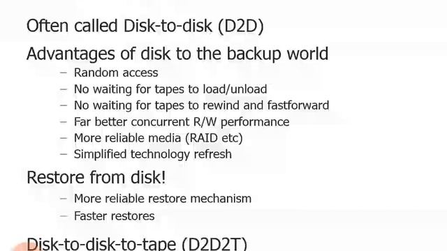 3.3.8. Backup to Disk (B2D)