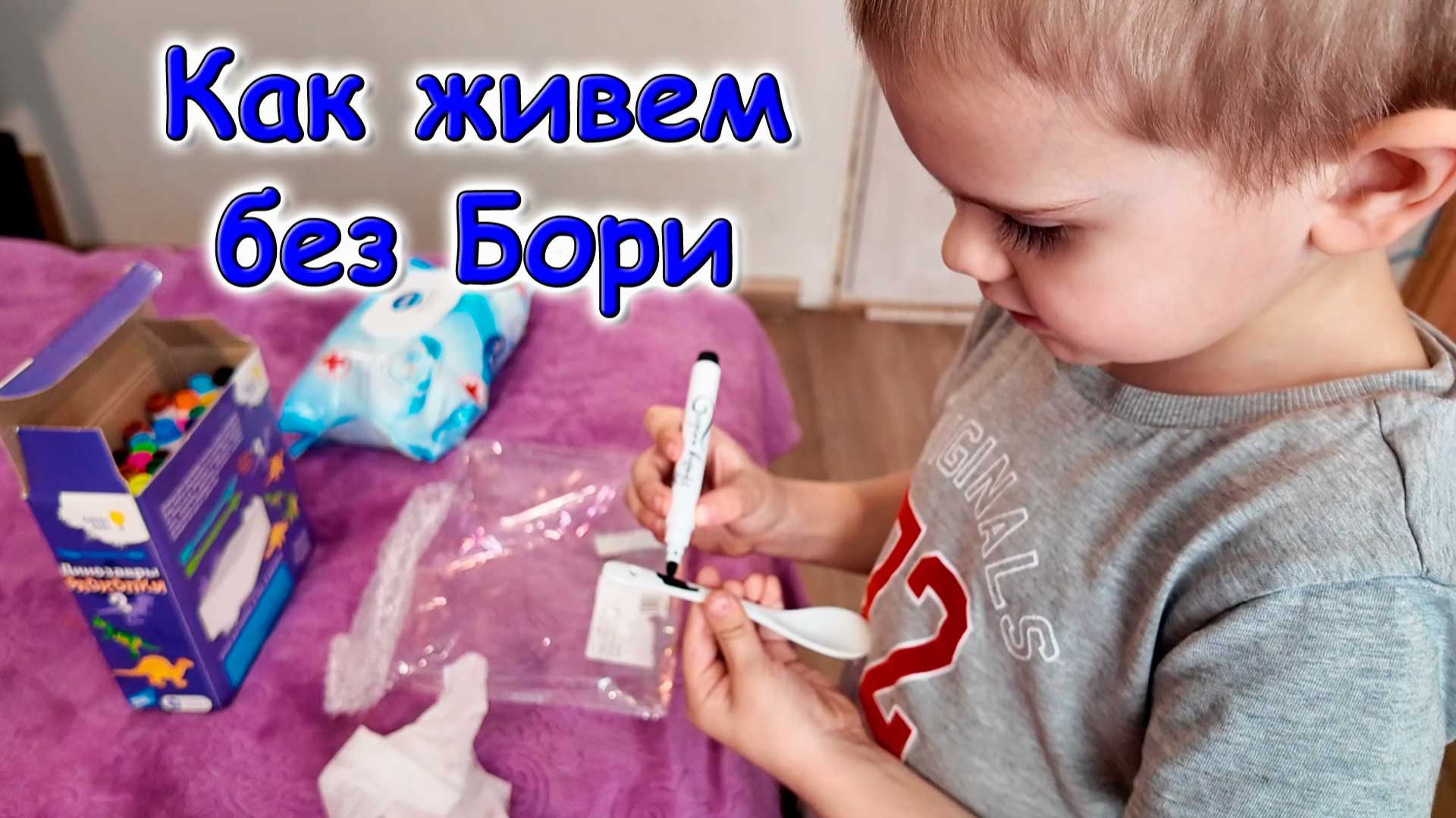 1й день без Бори. Уборка снега. Путевки в санаторий. Боря читает. (11.25г.) Семья Бровченко.