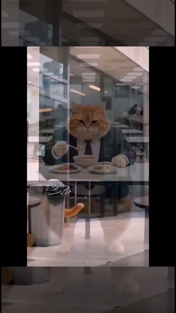 Рабочий день рыжего кота