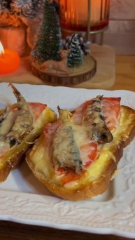 Запеченные бутерброды со шпротами 🥪