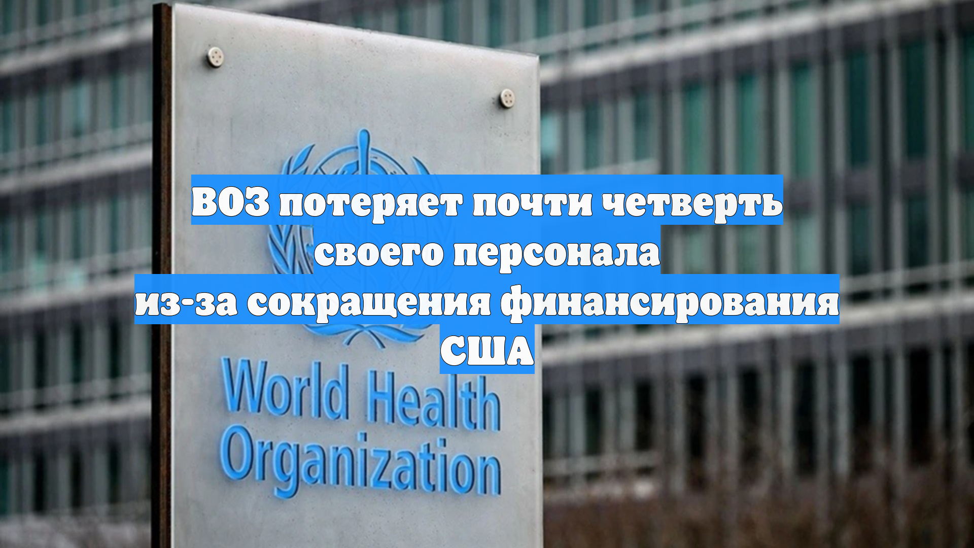 ВОЗ потеряет почти четверть своего персонала из-за сокращения финансирования США