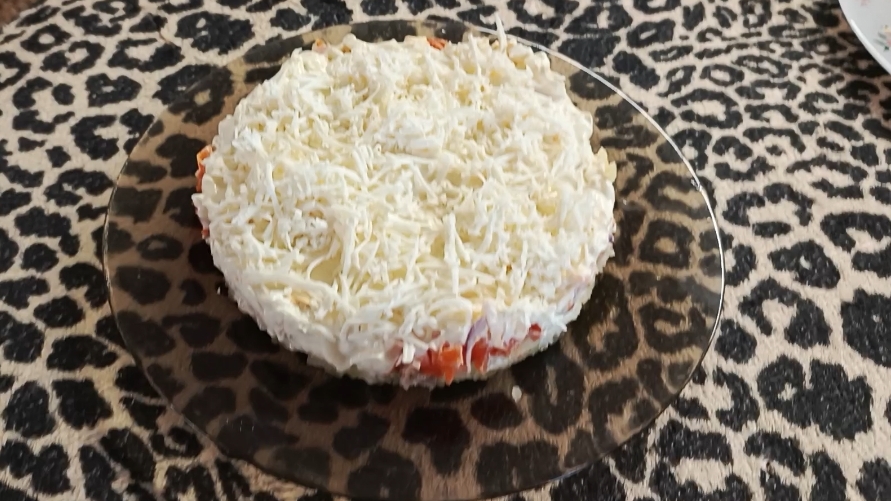 Нереально вкусный салат Мимоза только с горбушей консервированной. #салат #мимоза #