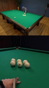 5 спаек подряд в угловую лузу