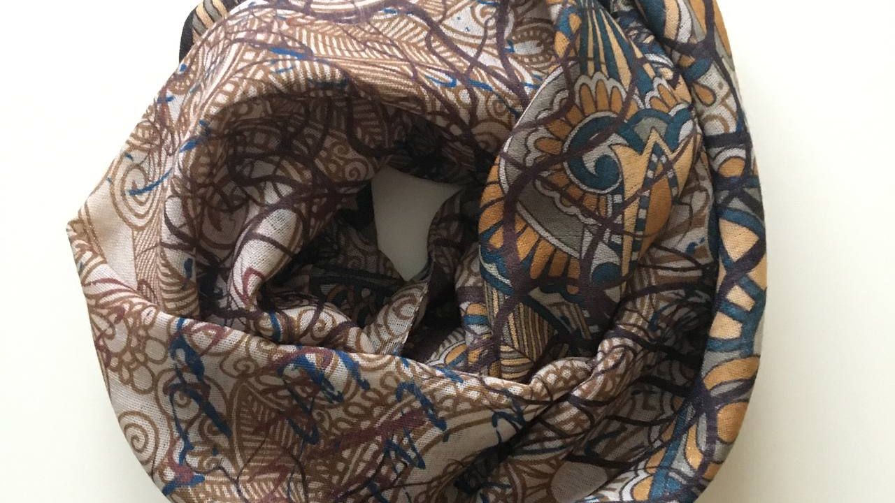 Мужской шерстяной снуд