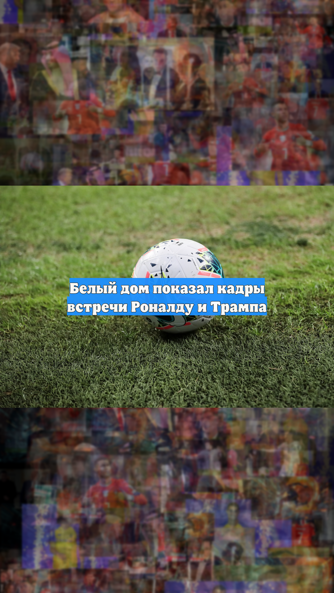 Белый дом показал кадры встречи Роналду и Трампа