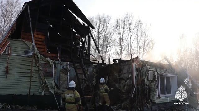Пожар в жилом доме села Майма в Республике Алтай