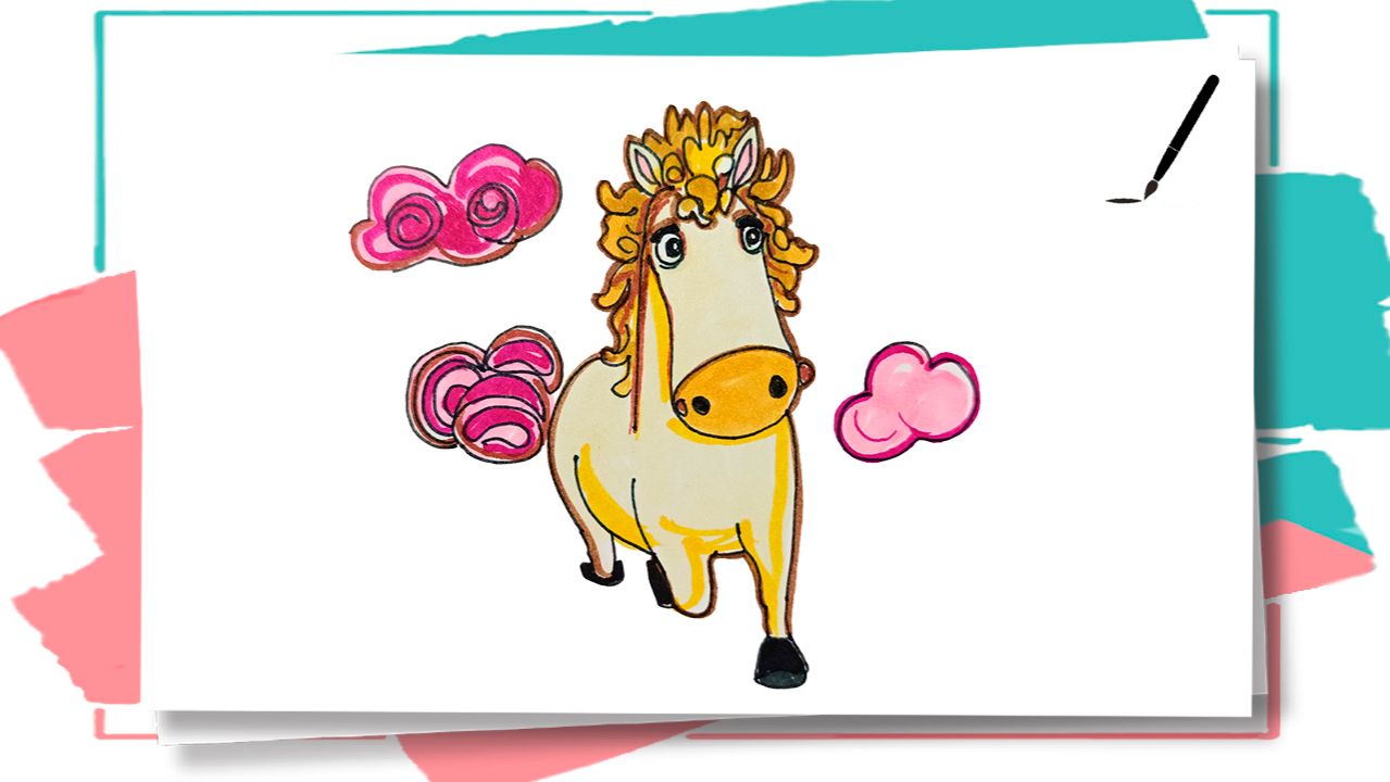 Как нарисовать символ 2026 года / Рисуем лошадь / Рисунок к Новому году