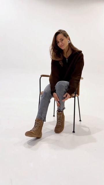 Босоногие ботинки ED'ART 351.NATA'br.Серо-коричневая замша