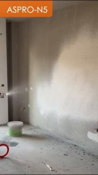 Механизированное нанесение шпаклёвки станцией ASPRO-N5 💪