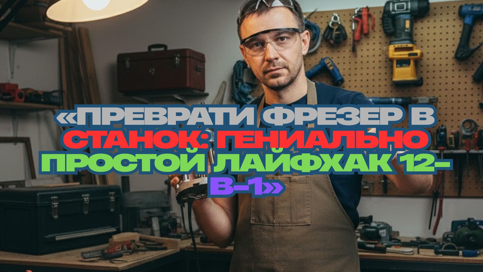 «Преврати фрезер в станок: Гениально простой лайфхак 12-в-1»