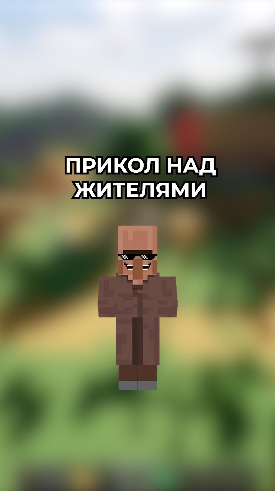 Прикол над жителями в манкрафте