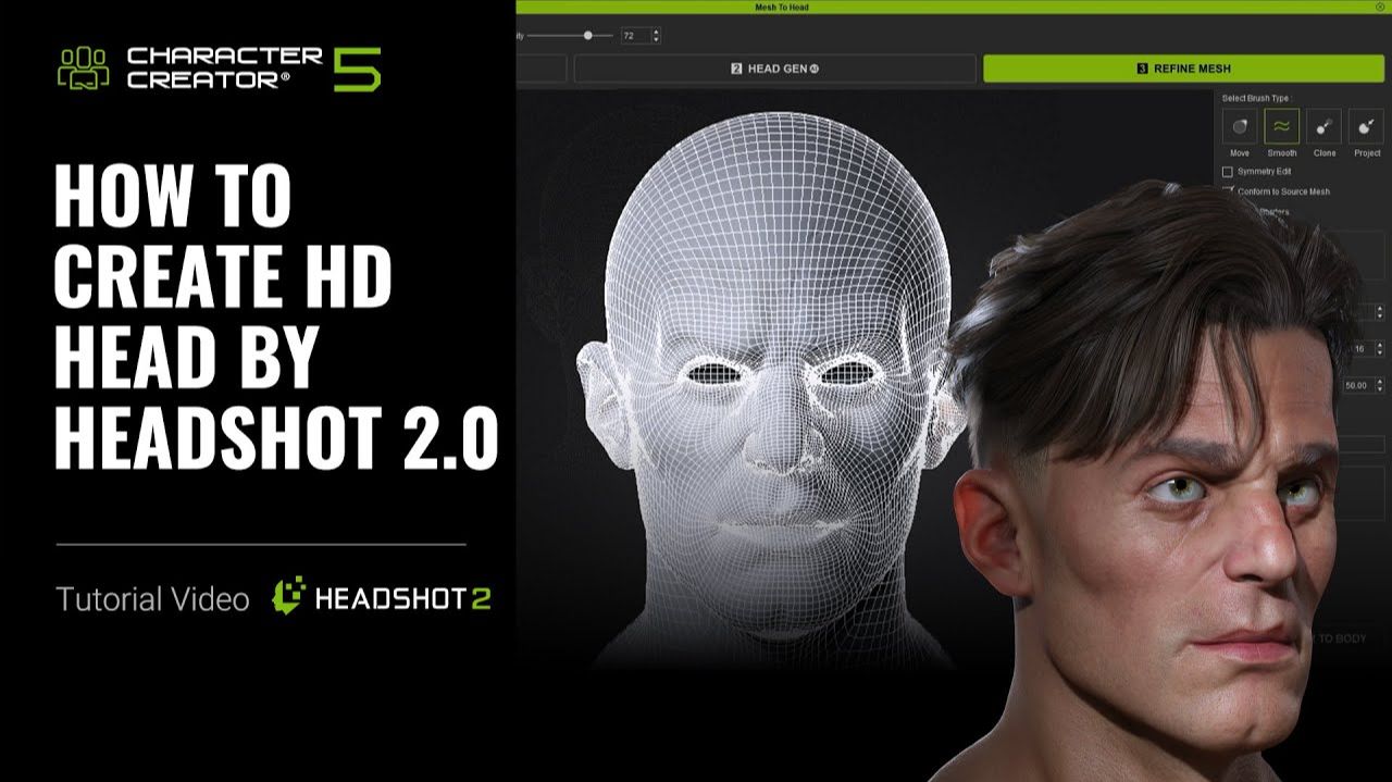 Как создать HD-голову в Character Creator 5 с помощью HeadShot 2.0 | Полный туториал