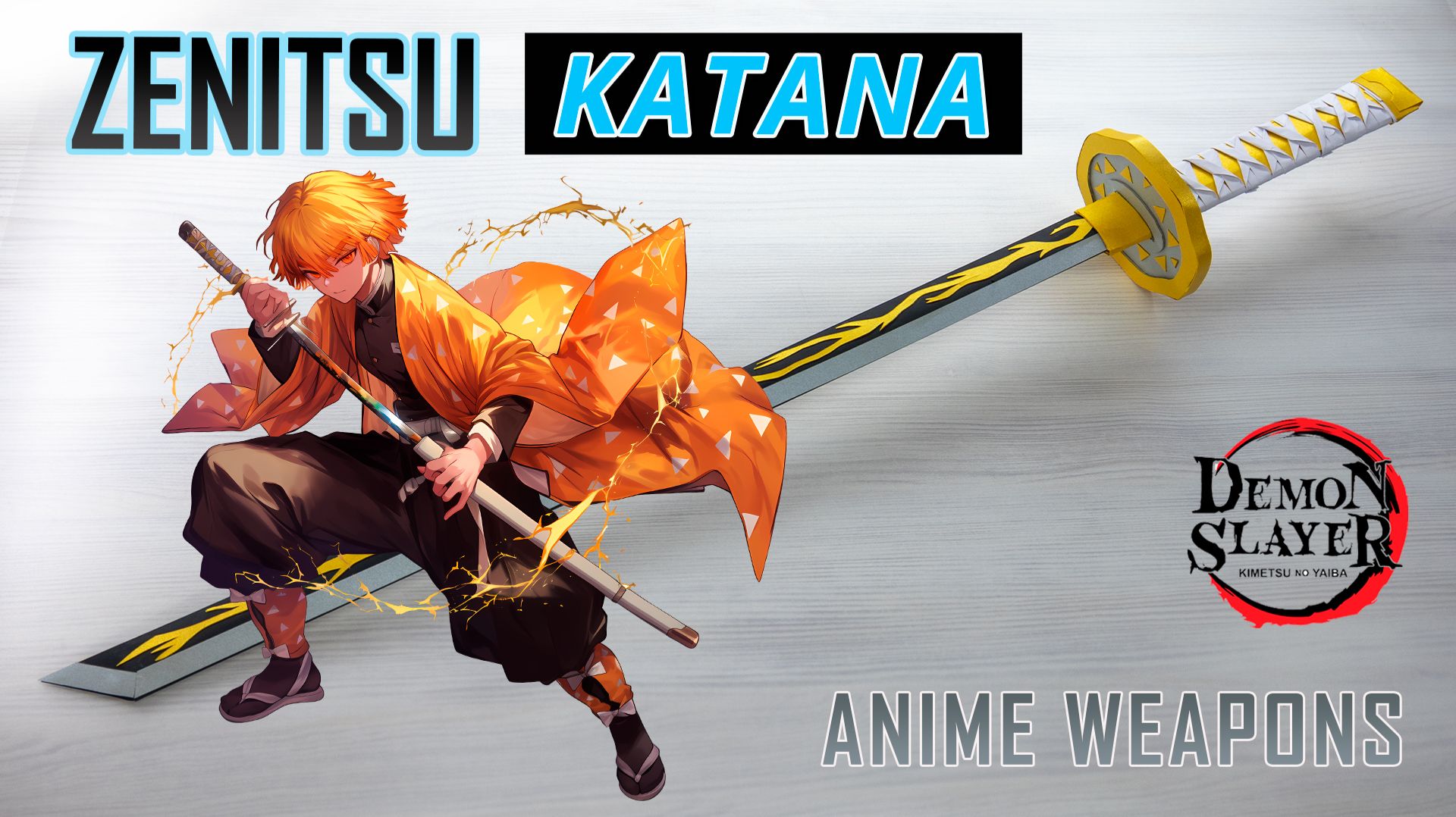 Как я сделал катану Зеницу из бумаги и картона