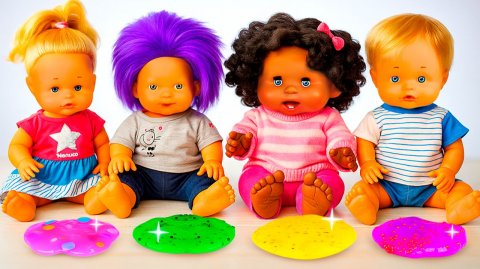 🌀 Мой детский сад! Играем и делаем цветные слаймы своими руками! 🎨