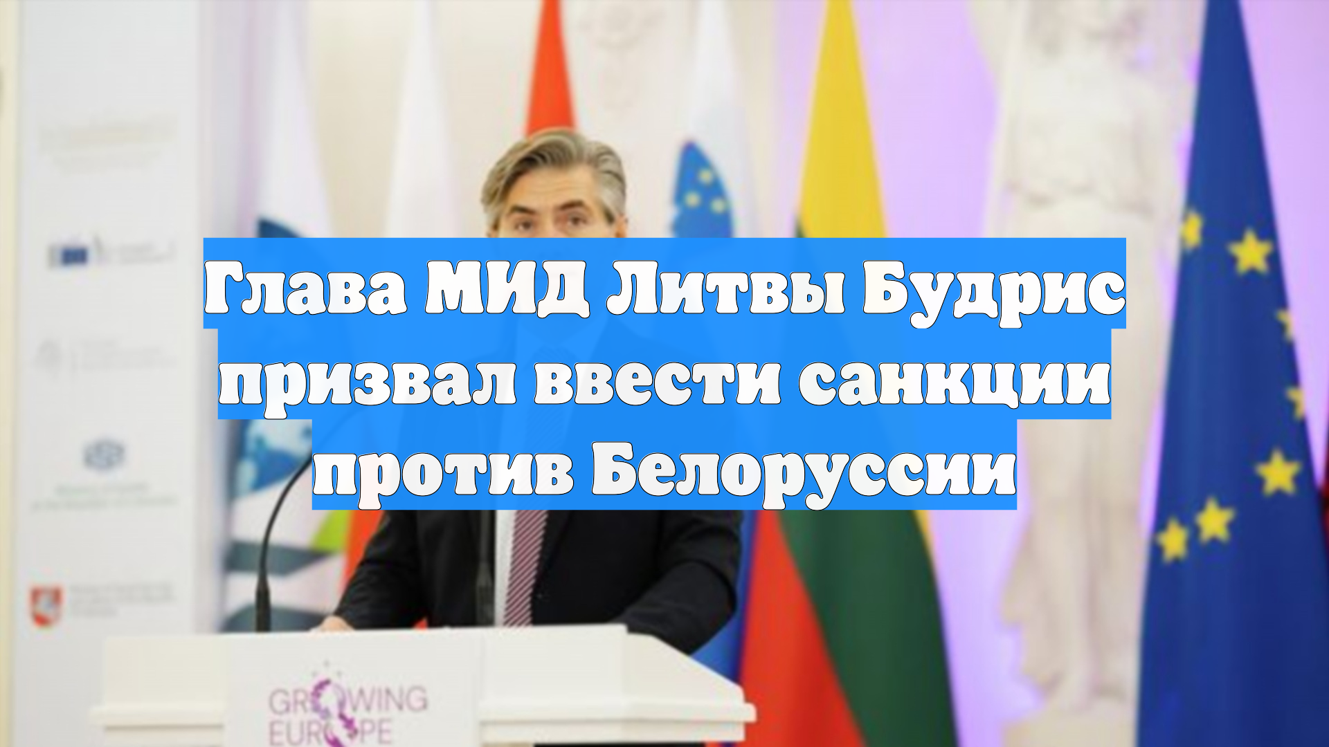 Глава МИД Литвы Будрис призвал ввести санкции против Белоруссии