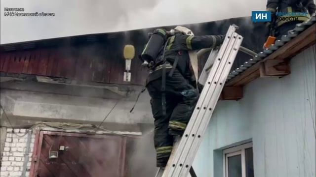 В Иванове полыхает производственное здание