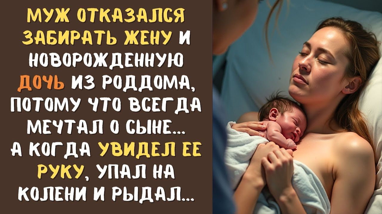 МУЖ не приехал на выписку жены и ДОЧКИ из роддома, потому что хотел сына... а когда увидел ручку...