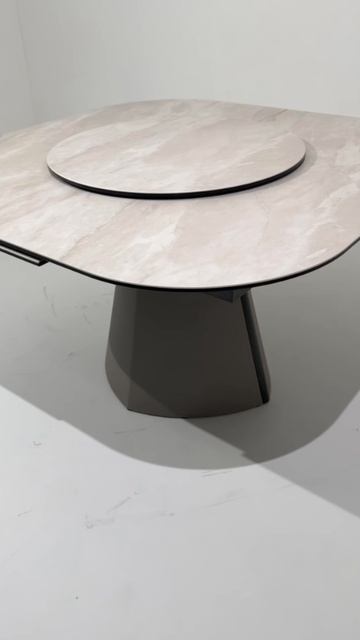 Стол обеденный Q-Home Ruben, 132/166 см, раздвижной, матовая керамика TL-109 / Латте, QH626M05981