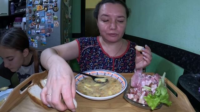 Гороховый суп #еда#мукбанг#вкусно
