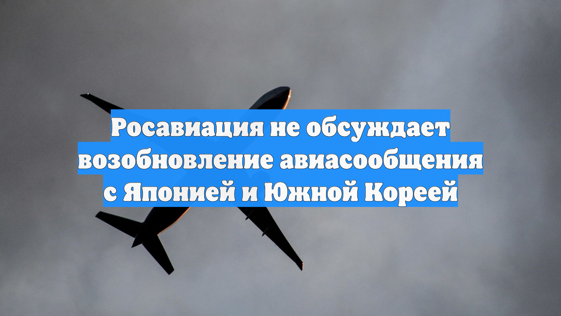 Росавиация не обсуждает возобновление авиасообщения с Японией и Южной Кореей