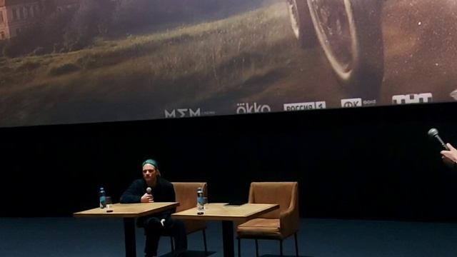 Актер Евгений Ткачук на презентации фильма «Волчок» в  Нижнем Новгороде