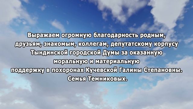 БЛАГОДАРНОСТЬ ОТ СЕМЬИ ТЕМНИКОВЫХ