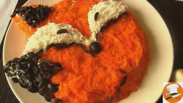 Грибной салат с селёдкой